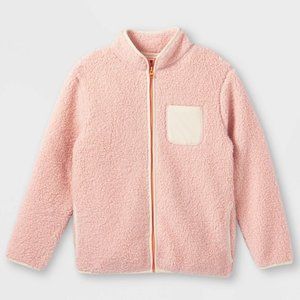 Cat & Jack - Girl's Sherpa Jacket - Blush Color - Choose Size